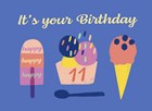 its your birthday with ice cream